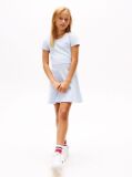 Blue Round Neck Skater Dress  Girls