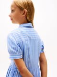 Blue Stripe Short Sleeve Shirt Dress  Girls