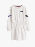 Grey Back Logo Appliqué Sweatshirt Dress  Girls