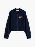 Blue Interlock Panel Zip Through  Girls