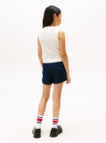 Beige Pointelle Relaxed Sweater Vest  Girls