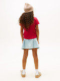 Red Varsity Flock Logo Slim T-Shirt  Girls