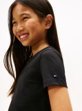 Black Tommy Sequins Short Sleeve Tee  Girls