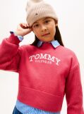 Pink Logo Embroidery Relaxed Crew Neck Jumper  Girls
