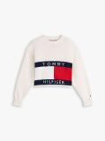 Beige Heritage Flag Rib-Knit Relaxed Jumper  Girls