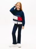 Blue Extra Slim Metallic Logo Flared Leggings  Girls