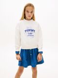 White Flock Logo Terry Crew Neck Sweatshirt  Girls
