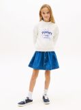 White Flock Logo Terry Crew Neck Sweatshirt  Girls