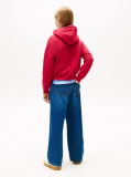 Red Diamanté Flag Relaxed Fleece Hoody  Girls
