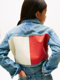Blue Trucker Denim Flag Jacket  Girls