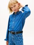 Denim Flower Denim Shirt  Girls