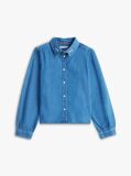 Denim Flower Denim Shirt  Girls