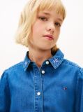 Denim Flower Denim Shirt  Girls