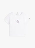 Άσπρο Extra Slim T-Shirt Με Σημαία Αστέρι  Κορίτσια