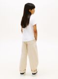 White Logo Embroidery Slim Vintage Jersey T-Shirt  Girls