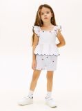 Multi Floral Embroidery Wide Leg Shorts  Girls