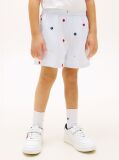Multi Floral Embroidery Wide Leg Shorts  Girls