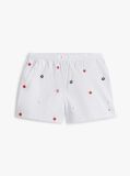 Multi Floral Embroidery Wide Leg Shorts  Girls