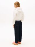 Beige Textured Logo Relaxed Hoody  Girls