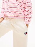 Beige Smiley Flag Relaxed Culotte Leg Joggers  Girls