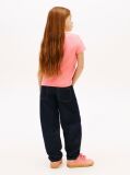 Pink Textured Logo Jersey Crew Neck T-Shirt  Girls