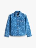 Multi Relaxed Fit Floral Print Denim Overshirt  Girls