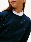Μπλε Festive Πουά Άνετο Fleece Φούτερ  Κορίτσια