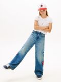 White Star Flag Embroidery Extra Slim Top  Girls