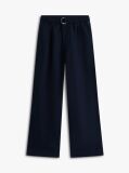 Blue Belted Wide Leg Linen Blend Trousers  Girls