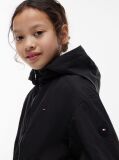 Black Hooded Flag Jacket  Girls