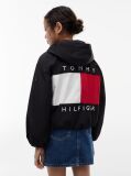 Black Hooded Flag Jacket  Girls