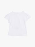 White Graphic Frill Sleeve T-Shirt  Newborn