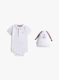 White Essential Polo Shirt Bodysuit Gift Set  Newborn