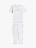White Pointelle Print T-Shirt And Leggings Set  Newborn