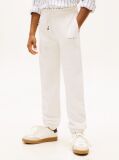 White Brushed Fleece Regular Joggers  Kids Unisex