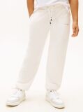 White Brushed Fleece Regular Joggers  Kids Unisex