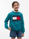 Blue Heritage Flag Logo Crew Neck Jumper  Kids Unisex