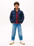 Blue Back Flag Logo Puffer Jacket  Kids Unisex
