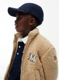 Μπεζ Teddy Τζάκετ Με Varsity Λογότυπο  Παιδί Unisex