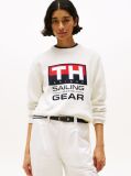 Beige Hilfiger Sailing Rib-Knit Intarsia Logo Jumper  Unisex