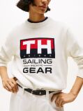 Beige Hilfiger Sailing Rib-Knit Intarsia Logo Jumper  Unisex