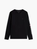 Black Organic Jersey Logo Long Sleeve T-Shirt  Men