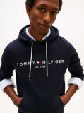 Μπλε Fleece Hoody Με Λογότυπο  Άνδρες
