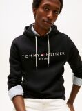 Μαύρο Fleece Hoody Με Λογότυπο  Άνδρες