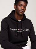 Μαύρο Fleece Hoody Με Λογότυπο  Άνδρες