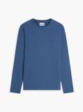 Μπλε Μακρυμανικο T-Shirt Σε Slim Ελαστικη Γραμμη  Άνδρες