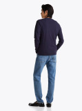 Blue Extra Slim Fit Long Sleeve T-Shirt  Men
