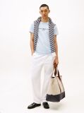Blue Organic Cotton Chest Logo T-Shirt  Men