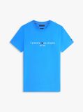 Blue Organic Cotton Chest Logo T-Shirt  Men