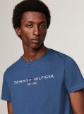 Blue Organic Cotton Chest Logo T-Shirt  Men